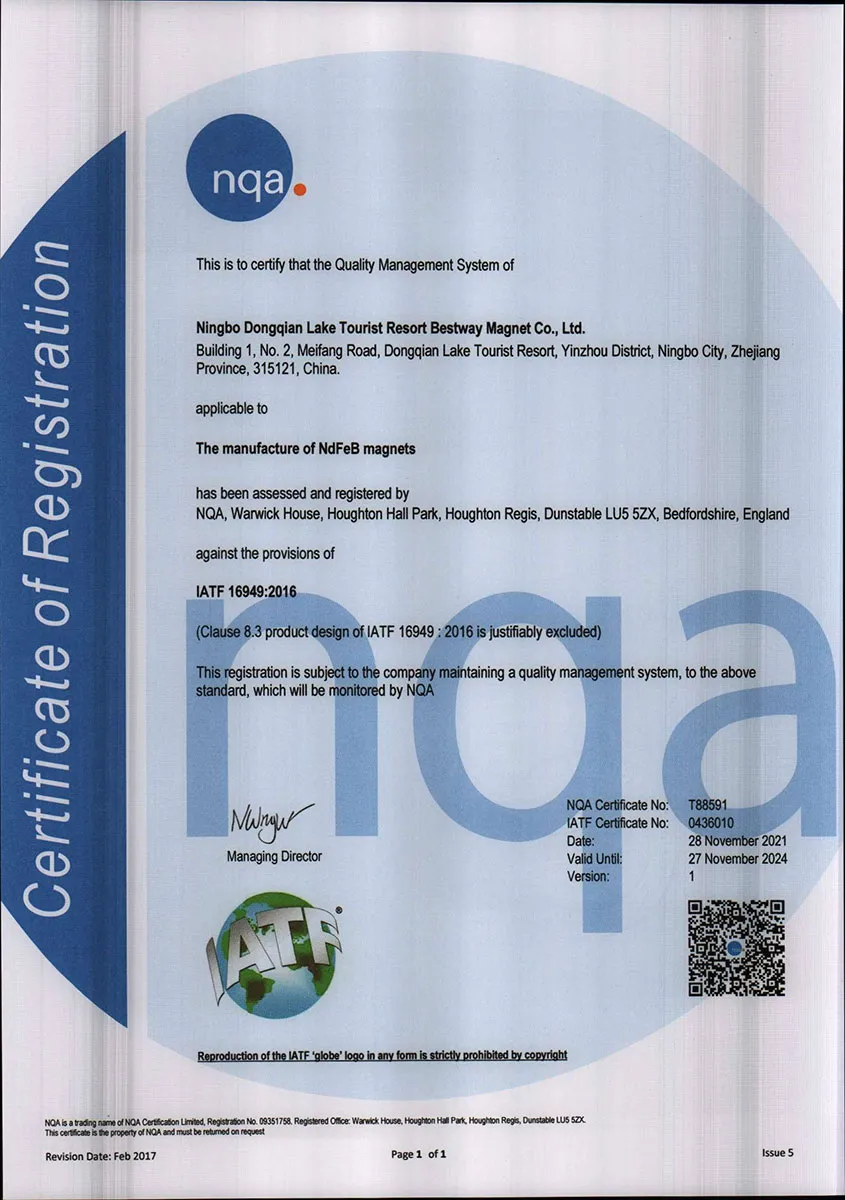 NQA-certificate-IATF-16949-2016 - BMAG Magnet