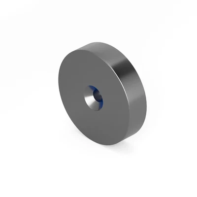 Black Nickel Plated Countersunk Magnets (Ni-Cu-Black Ni)