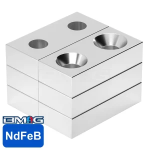 Block Magnets With 2 Holes