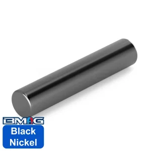 Aimant cylindrique en néodyme plaqué nickel noir