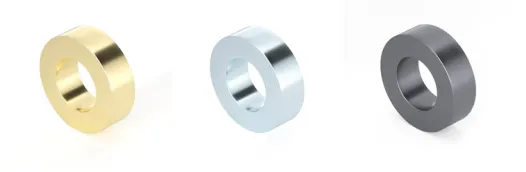 Coating options for countersunk rare earth magnets